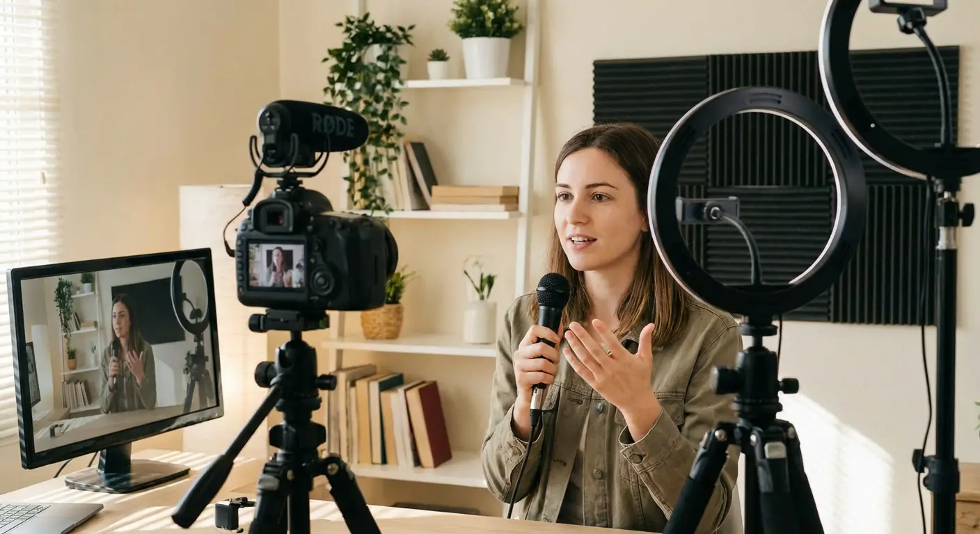 content-creator workspace aesthetic